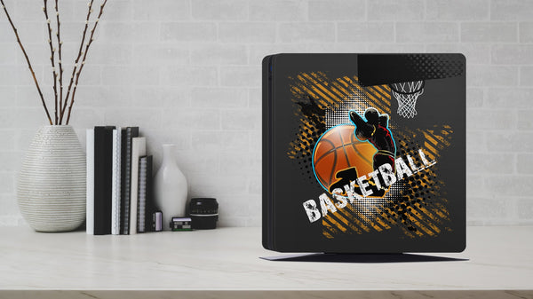 PS4 Skin Decals - Basketball - Full Wrap Vinyl Sticker - ZoomHitskins
