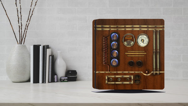 PS4 Skin Decals - Antique Clock - Full Wrap Vinyl Sticker