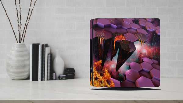 PS4 Skin Decals - Volcano - Full Wrap Vinyl Sticker