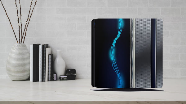 PS4 Skin Decals - Blue Neon - Full Wrap Vinyl Sticker - ZoomHitskins