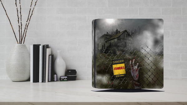 PS4 Skin Decals - Haunted House - Full Wrap Vinyl Sticker - ZoomHitskins