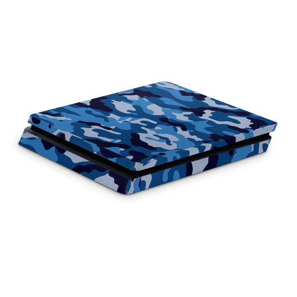 PS4 Skin Decals - Blue Camouflage - Full Wrap Vinyl Sticker