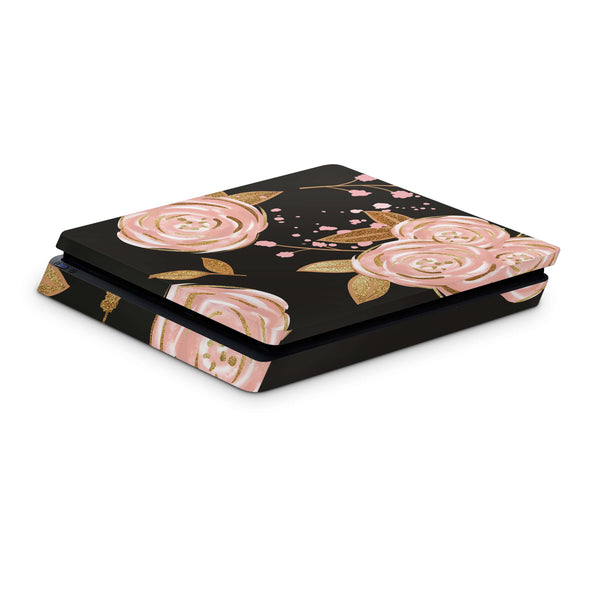 PS4 Skin Decals - Golden Rose - Full Wrap Vinyl Sticker - ZoomHitskins