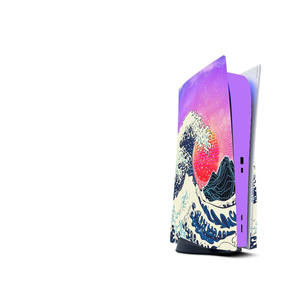 Big Wave Skin Decal For PS5 Playstation 5 Console And Controller , Full Wrap Vinyl For PS5 - ZoomHitskin