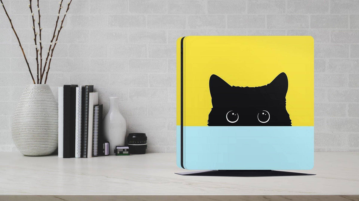 PS4 Slim Skin Decals - Black Cat - Full Wrap Sticker