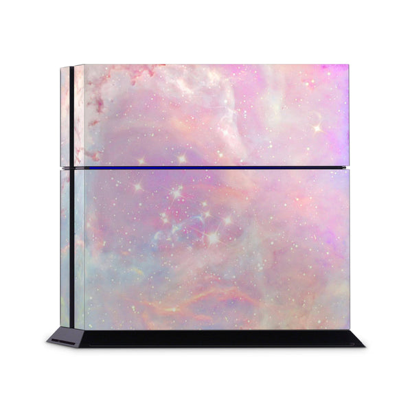 PS4 Slim Pro Fat Playstation 4 Console Skin Decal Sticker Galaxy Pink Pastel Star Light Blue Rose Gloss Sky Planets Purple Custom Design Set - ZoomHitskin