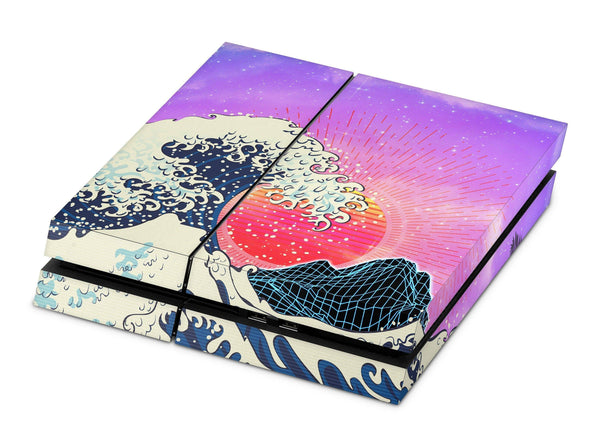 PS4 Slim Pro Fat Playstation 4 Console Skin Decal Sticker Waves Custom Skins Design - ZoomHitskin