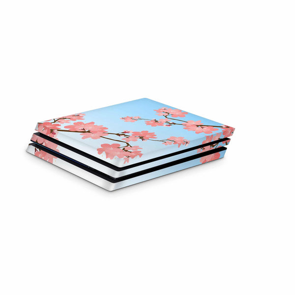 PS4 Slim Pro Fat Playstation 4 Console Skin Decal Sticker Blue Floret Custom Design Set - ZoomHitskin