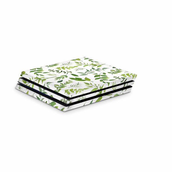 PS4 Slim Pro Fat Playstation 4 Console Skin Decal Sticker Watercolor Leaves - ZoomHitskin