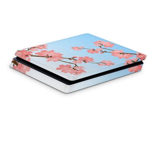 PS4 Slim Pro Fat Playstation 4 Console Skin Decal Sticker Blue Floret Custom Design Set - ZoomHitskin