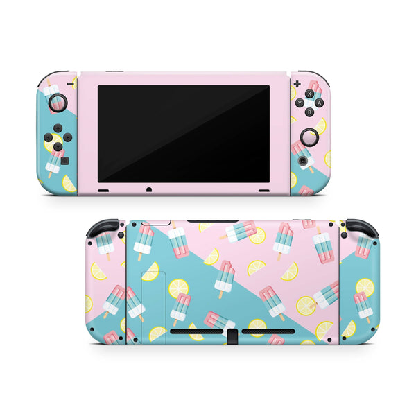 Cute Popsicle Lollipop Nintendo Switch Skin Decal For Console Joy-Con And Dock - ZoomHitskin