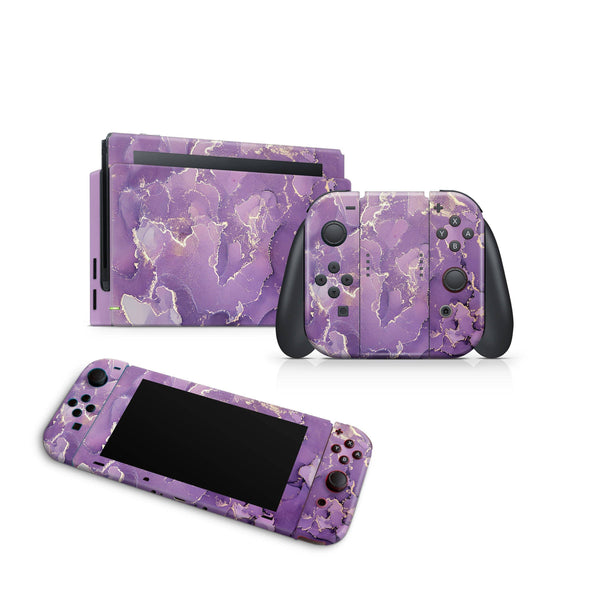 Lavender Rock Nintendo Switch Skin Decal For Console Joy-Con And Dock - ZoomHitskin