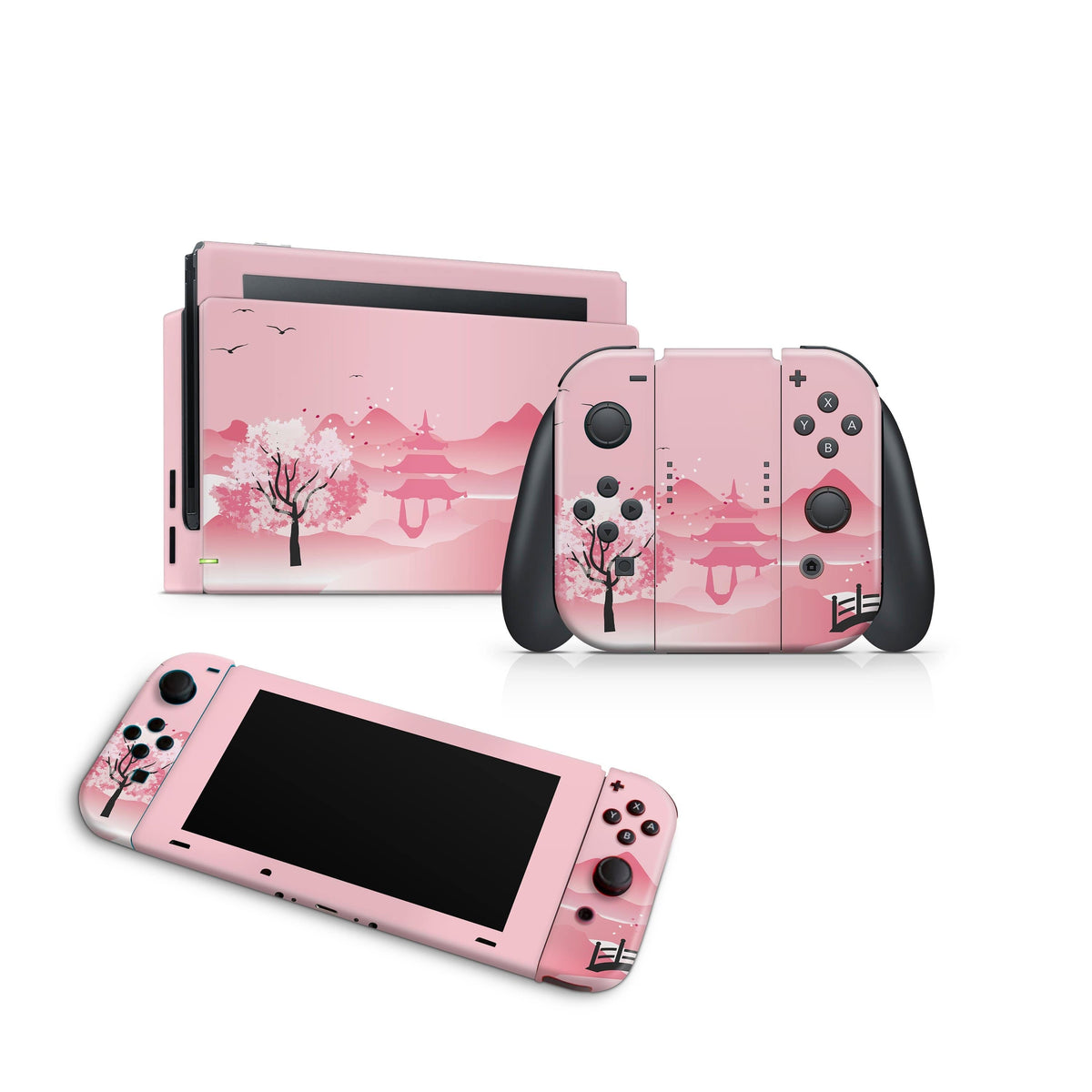 Nintendo Switch Skin Decals - Asian Rose - Wrap Vinyl Sticker