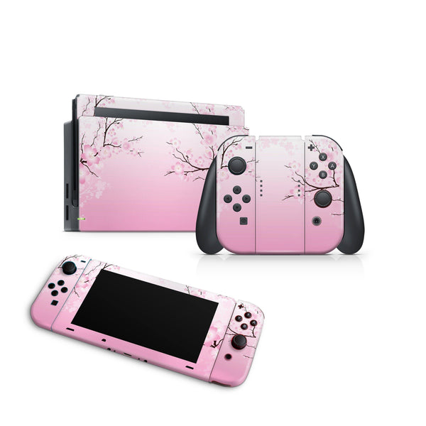 Nintendo Switch Skin Decal For Console Joy-Con And Dock Blossom Cherry Trees - ZoomHitskin
