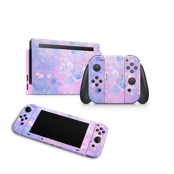 Nintendo Switch Skin Decal For Console Joy-Con And Dock Bubble Beam - ZoomHitskin