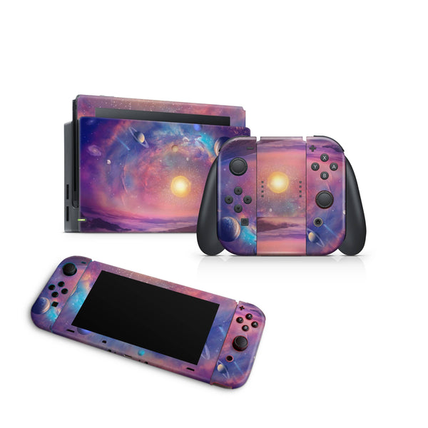 Nintendo Switch Skin Decal For Console Joy-Con And Dock Globe Planetoid - ZoomHitskin