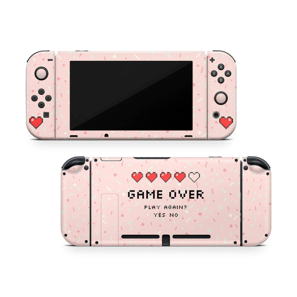 Nintendo Switch Skin Decal For Console Joy-Con And Dock Heart Over - ZoomHitskin