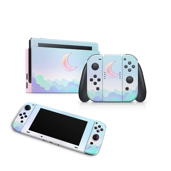 Nintendo Switch Skin Decal For Console Joy-Con And Dock Luna - ZoomHitskin