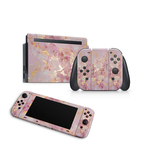 Nintendo Switch Skin Decal For Console Joy-Con And Dock Pinkish Granites - ZoomHitskin