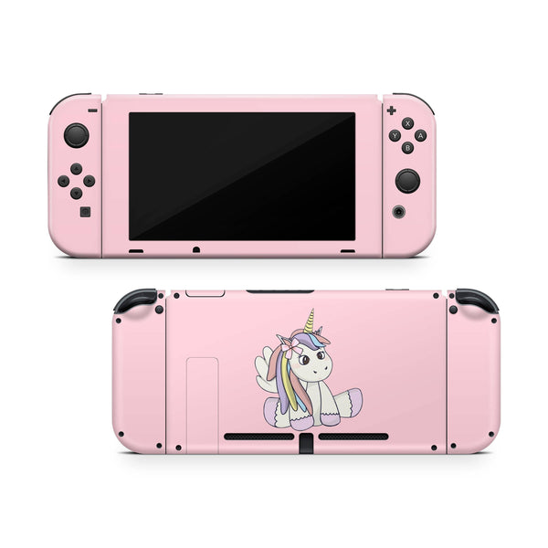 Nintendo Switch Skin Decal For Console Joy-Con And Dock Pinky Unicorns - ZoomHitskin