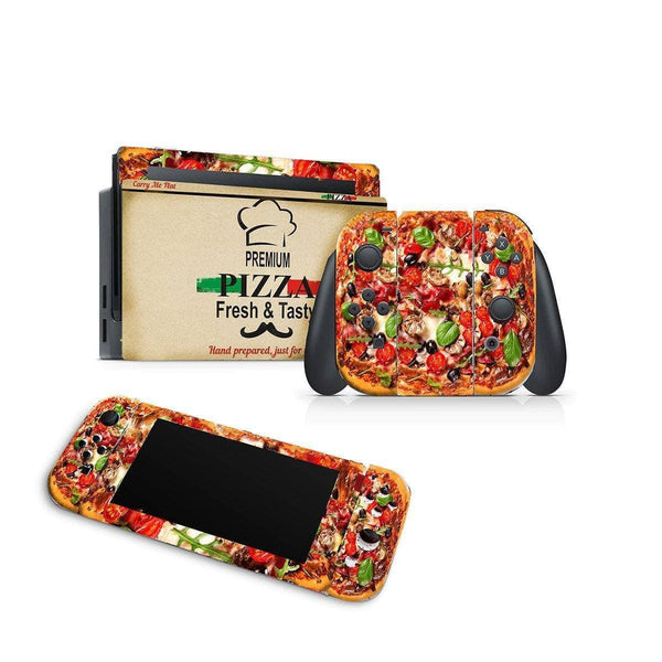 Nintendo Switch Skin Decal For Console Joy-Con And Dock Pizza Slice Box - ZoomHitskin