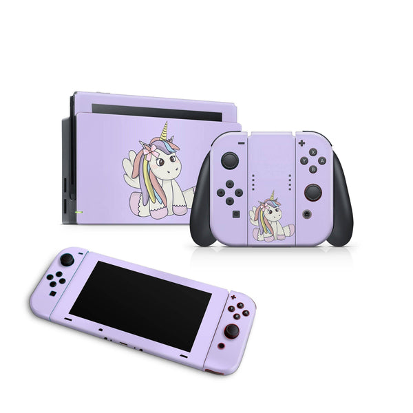 Nintendo Switch Skin Decal For Console Joy-Con And Dock Pony Unicorn - ZoomHitskin