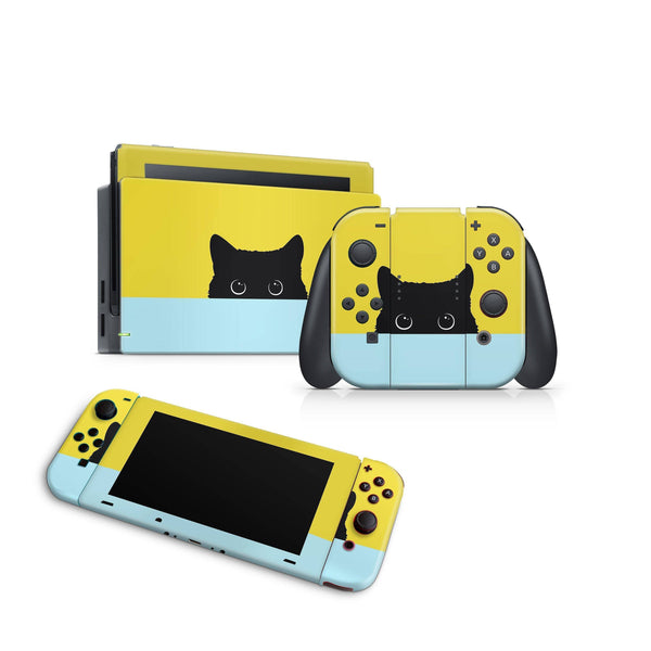 Nintendo Switch Skin Decal For Console Joy-Con And Dock Pussycat - ZoomHitskin
