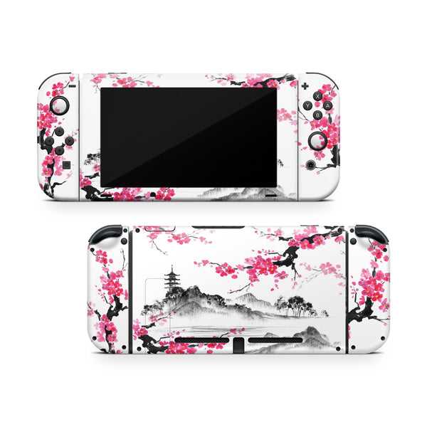 Nintendo Switch Skin Decal For Console Joy-Con And Dock Temples Nippon - ZoomHitskin
