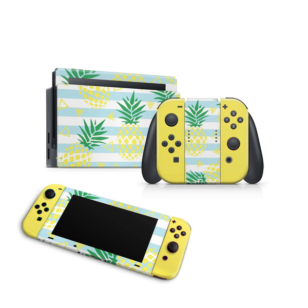 Nintendo Switch Skin Decal For Console Joy-Con And Dock Yellow Pineapple - ZoomHitskin