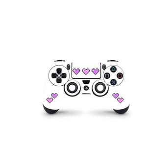 Full Cover Skin Decal Sticker For PS4 Regular Slim Pro Controller Gaming Hearts - ZoomHitskin