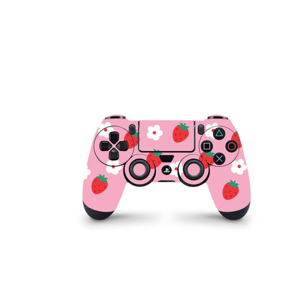 Full Cover Skin Decal Sticker For PS4 Regular Slim Pro Controller Strawberry - ZoomHitskin