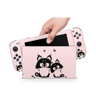 Cats Anime Nintendo Switch Skin Decal For Console Joy-Con And Dock - ZoomHitskin