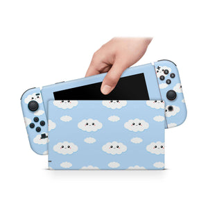 Clouds Kawaii  Nintendo Switch Skin Decal For Console Joy-Con And Dock - ZoomHitskin