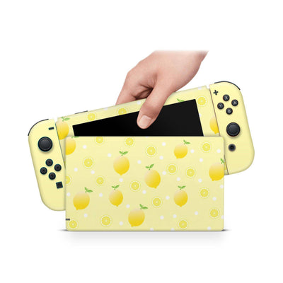 Cute Lime Citrus Nintendo Switch Skin Decal For Console Joy-Con And Dock - ZoomHitskin