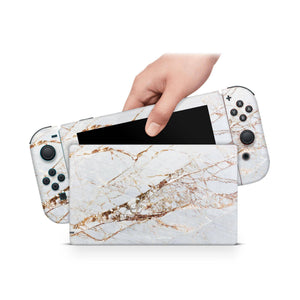 Full Nintendo Switch Console Joy-Con Skin Decal Sticker Porcelaine Copper - ZoomHitskin