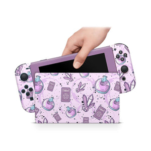 Magic Crystal Nintendo Switch Skin Decal For Console Joy-Con And Dock - ZoomHitskin