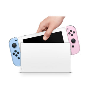 Nintendo Skin Decal For Console Joy-Con And Dock White Pink Blue - ZoomHitskin