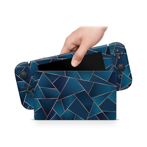 Nintendo Switch Skin Decal For Console Joy-Con And Dock Azure Cobalt Sticker - ZoomHitskin