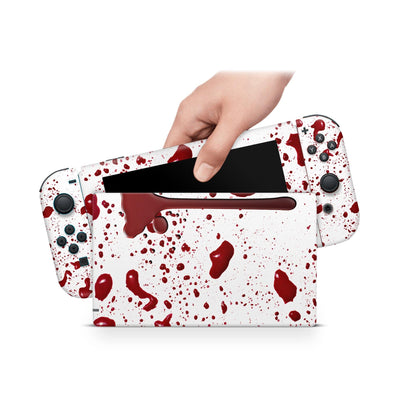 Nintendo Switch Skin Decal For Console Joy-Con And Dock Blood Splash - ZoomHitskin