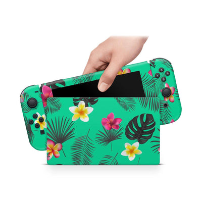 Nintendo Switch Skin Decal For Console Joy-Con And Dock Bright Bloom - ZoomHitskin