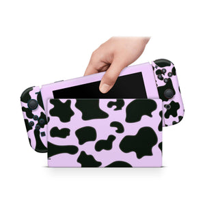 Nintendo Switch Skin Decal For Console Joy-Con And Dock Farm Animal Lavender - ZoomHitskin
