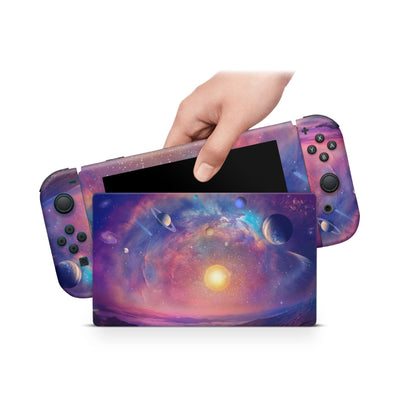 Nintendo Switch Skin Decal For Console Joy-Con And Dock Globe Planetoid - ZoomHitskin