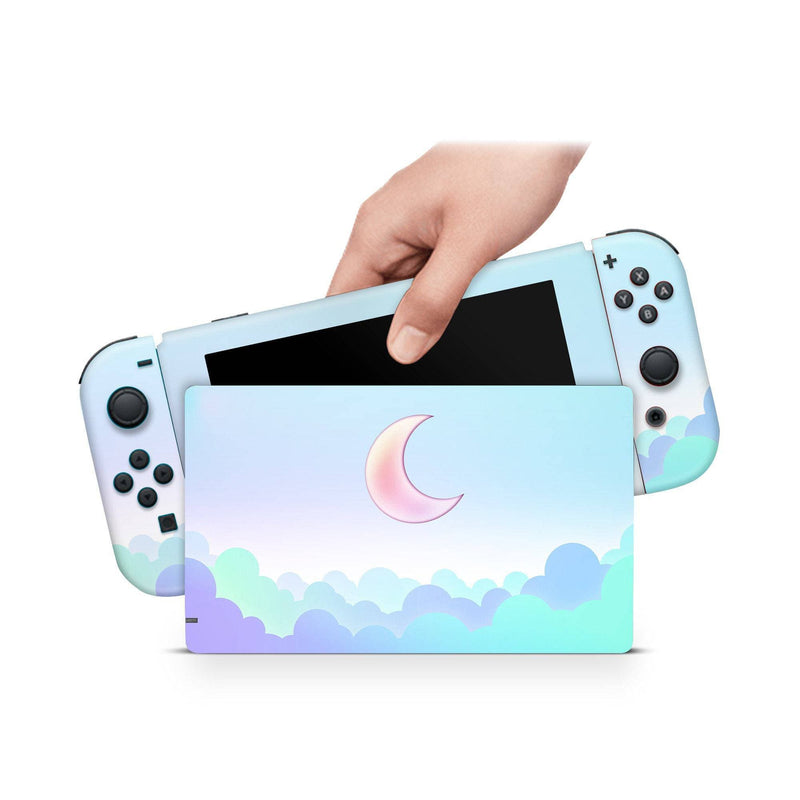 Nintendo Switch Skin Decal For Console Joy-Con And Dock Luna - ZoomHitskin