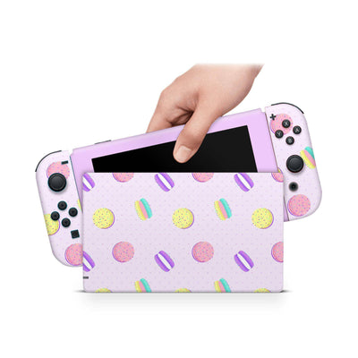 Nintendo Switch Skin Decal For Console Joy-Con And Dock Macaron - ZoomHitskin