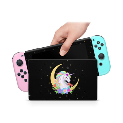 Nintendo Switch Skin Decal For Console Joy-Con And Dock Mythical One-Horned Creature - ZoomHitskin