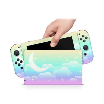 Nintendo Switch Skin Decal For Console Joy-Con And Dock Pastel Beauty - ZoomHitskin