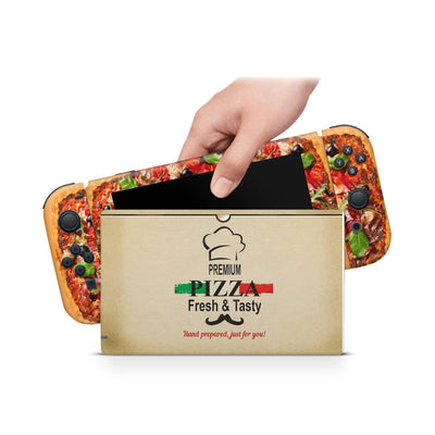 Nintendo Switch Skin Decal For Console Joy-Con And Dock Pizza Slice Box - ZoomHitskin