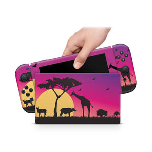 Nintendo Switch Skin Decal For Console Joy-Con And Dock Safari - ZoomHitskin