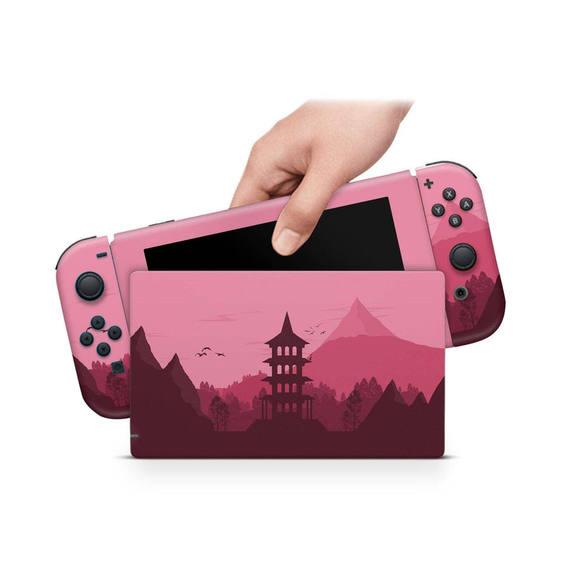 Nintendo Switch Skin Decal For Console Joy-Con And Dock Sentimental Oriental Spring - ZoomHitskin