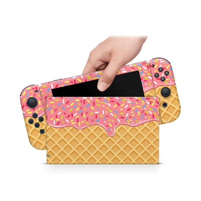 Nintendo Switch Skin Decal For Console Joy-Con And Dock Waffle - ZoomHitskin
